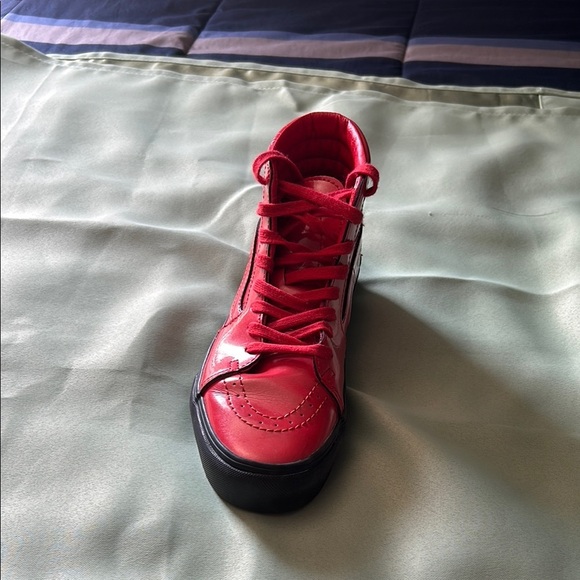 Red High-Top Sneakers - Picture 6 of 11